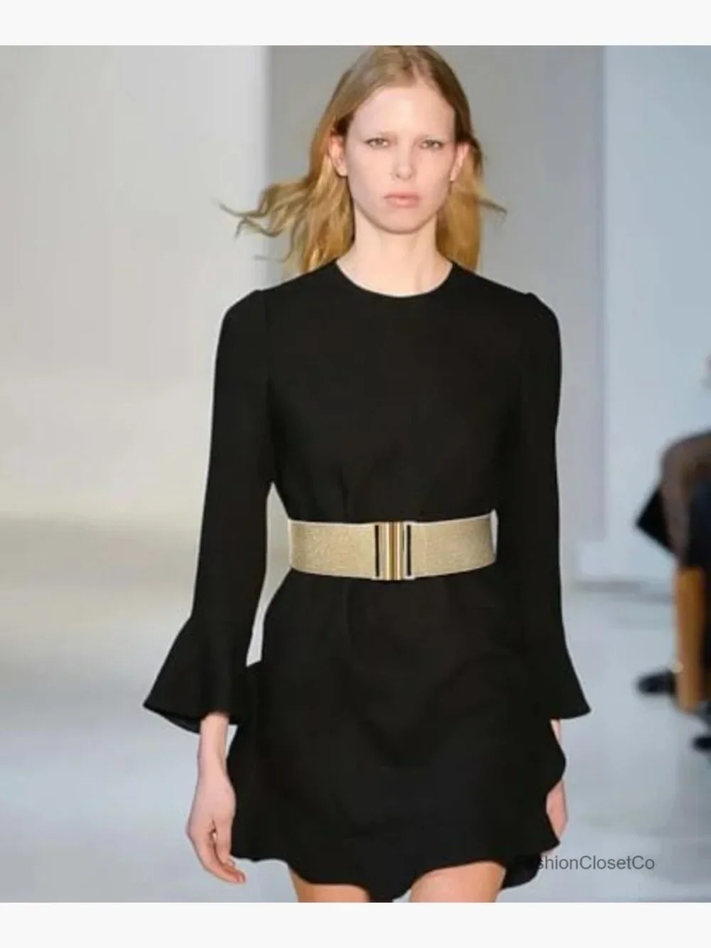 Wide Stretchy Waist Belt with Alloy Buckle for Dresses